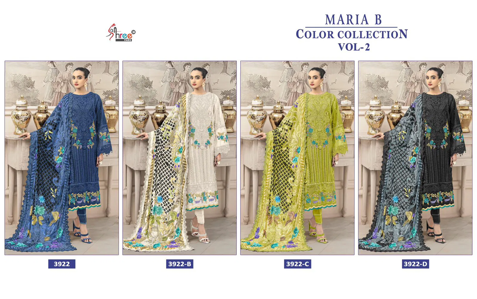 Mariya B Color Collection Vol 2 By Shree Cotton Pakistani Suits Suppliers In India